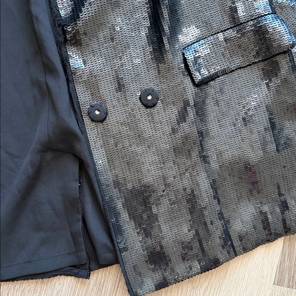 Joie Diandra Caviar Sequin Tuxedo Jacket - Picture 3 of 10